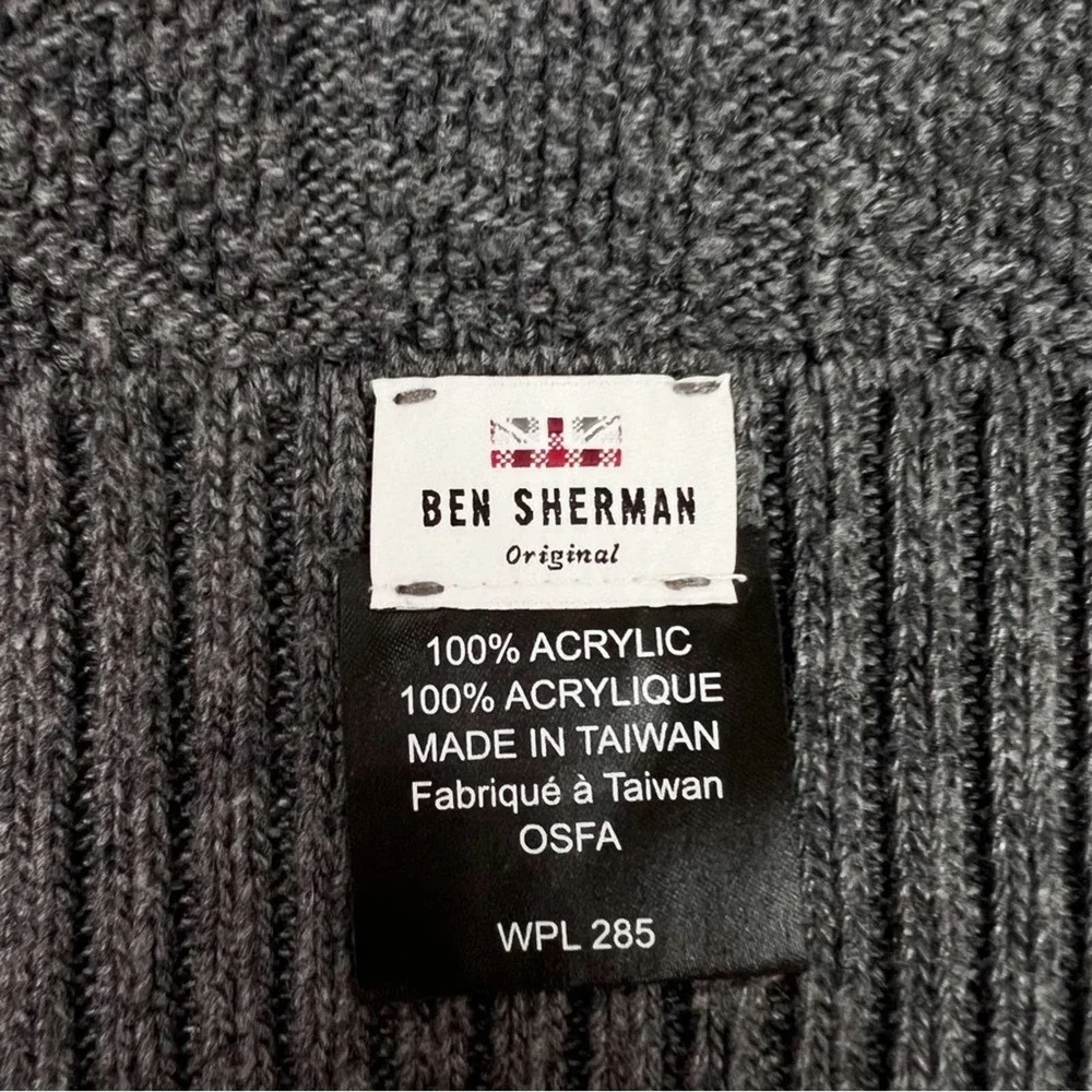 Men’s Ben Sherman Cable Knit Gray Scarf
